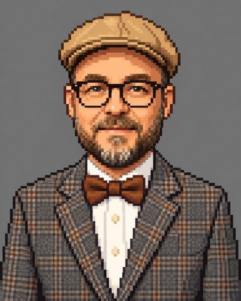 Dave Kruse, pixel-art portrait