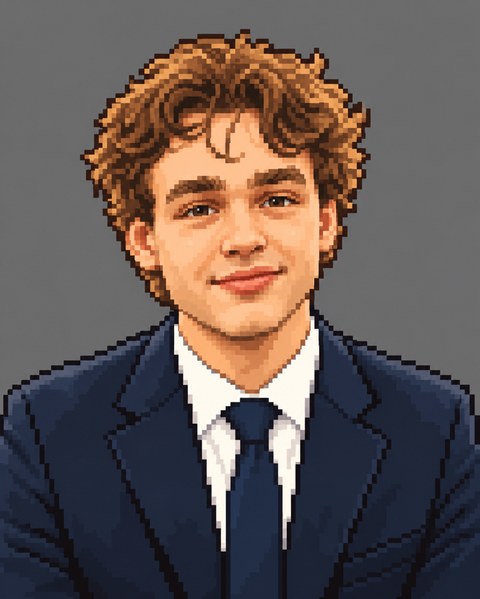 Solomon Kruse, pixel-art portrait